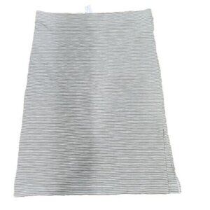 Lou & Grey Skirt Midi Knit Khaki & White Striped NWT Women's XXL